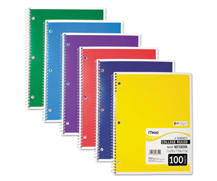 Mead Spiral Notebook College