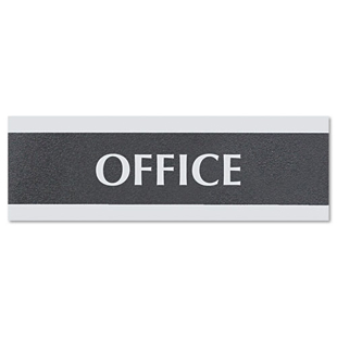 Office 9" x 3" Sign Black