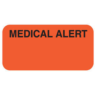 "Medical Alert" Labels Red