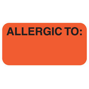 "Allergic To: " Labels Red