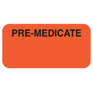 "Pre-Medicate" Labels Red