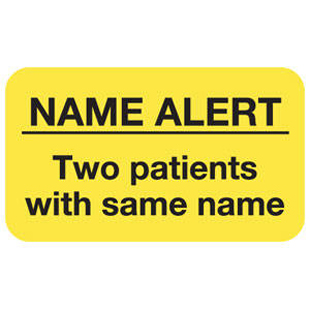 "Name Alert / 2 Patients with