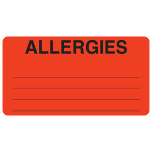"Allergies" with Lines Labels