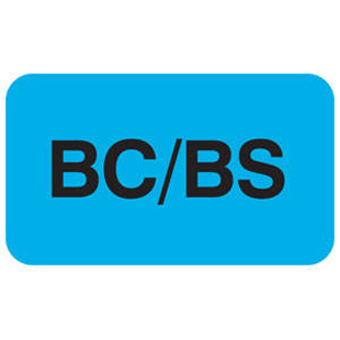 "BC/BS" Labels Light Blue