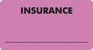 "Insurance" with 1 Line Labels