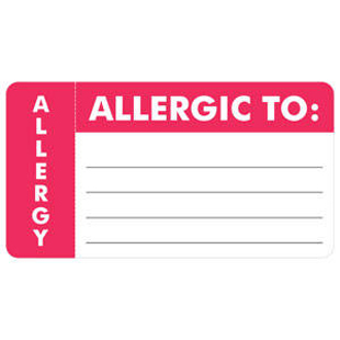 "Allergy/Allergic To: " with