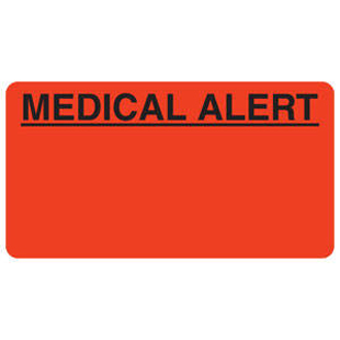 "Medical Alert" Labels Red