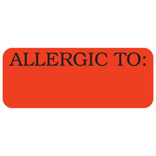 "Allergic To: " Labels Red