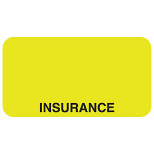 "Insurance" Labels Chartreuse