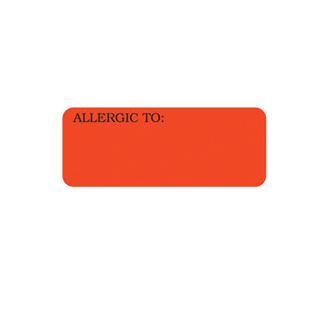 "Allergic To: " Labels Red