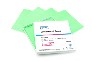 DHP Latex Dental Dams Green