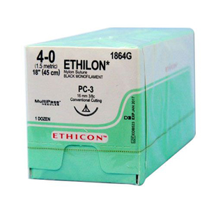 Ethicon Sutures 4-0 Ethilon
