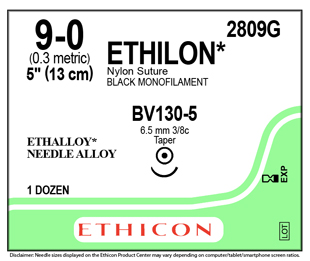 Ethicon Sutures 9-0 Ethilon