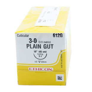 Ethicon Sutures 3-0 Plain Gut