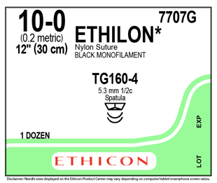 Ethicon Sutures 10-0 Ethilon
