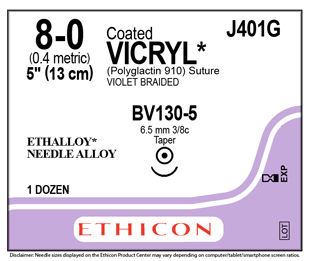 Ethicon Sutures 8-0 Vicryl