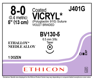 Ethicon Sutures 8-0 Vicryl