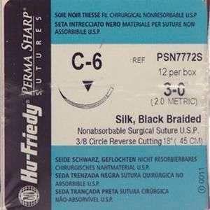 4-0 Black Nylon Perma Sharp