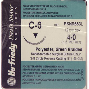 4-0 Green Polyester Suture