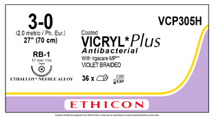 Ethicon Sutures 3-0 Vicryl