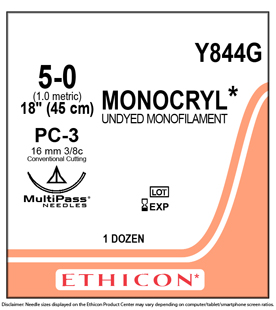 Ethicon Sutures 5-0 Monocryl