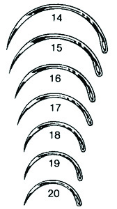Suture Needles 14 Regular 1/2