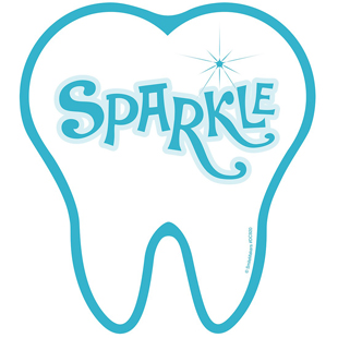 Sparkle Tooth Wall Cling