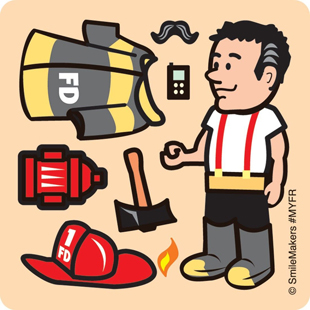 Make Your Own Fireman Stickers