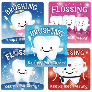 Glitter Teeth Stickers