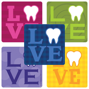 Dental Love Stickers 5 Colors