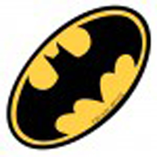 Shaped Batman Logo Stickers