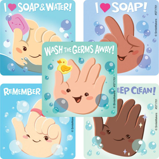 Handwashing Stickers 100/roll