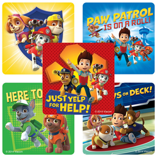 PAW Patrol Stickers 5 Designs