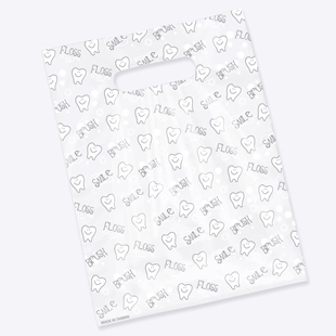 Tooth Scatter Print Bags Clear