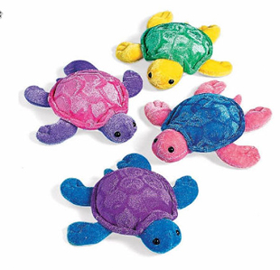 Plush Neon Sea Turtles