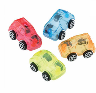 Mini Clear Free Wheel Cars