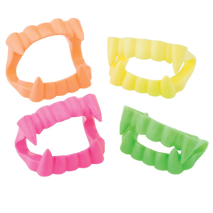 Neon Vampire Teeth Plastic