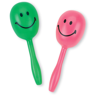 Smiley Maracas Assorted Colors