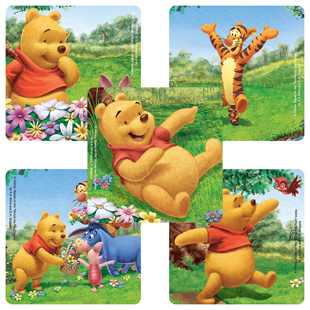 Playful Pooh Stickers