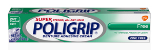 Super Poligrip Free Adhesive