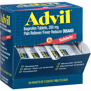 Advil 200mg 2 tablets/pack