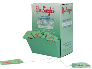 FlossSingles Mint Waxed