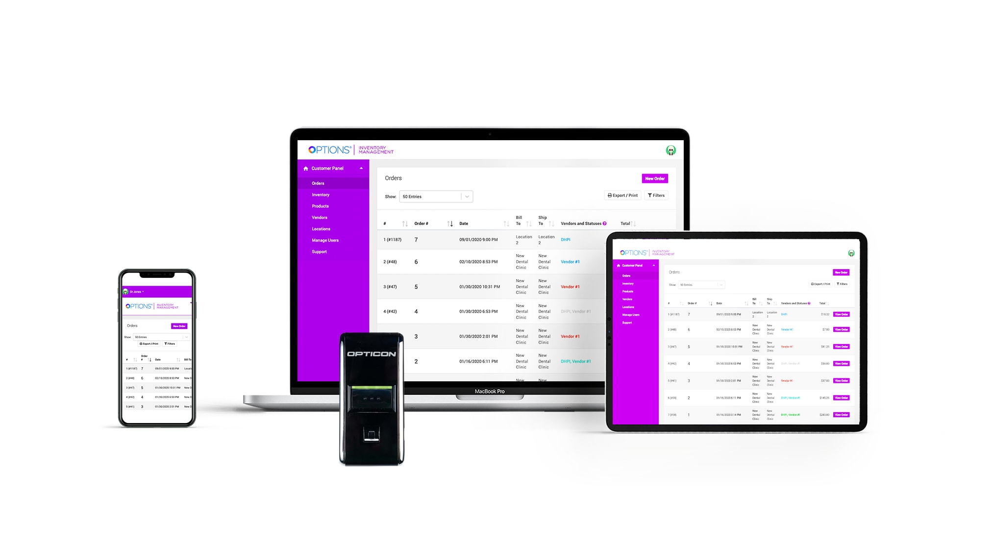 dental inventory management devices scanner