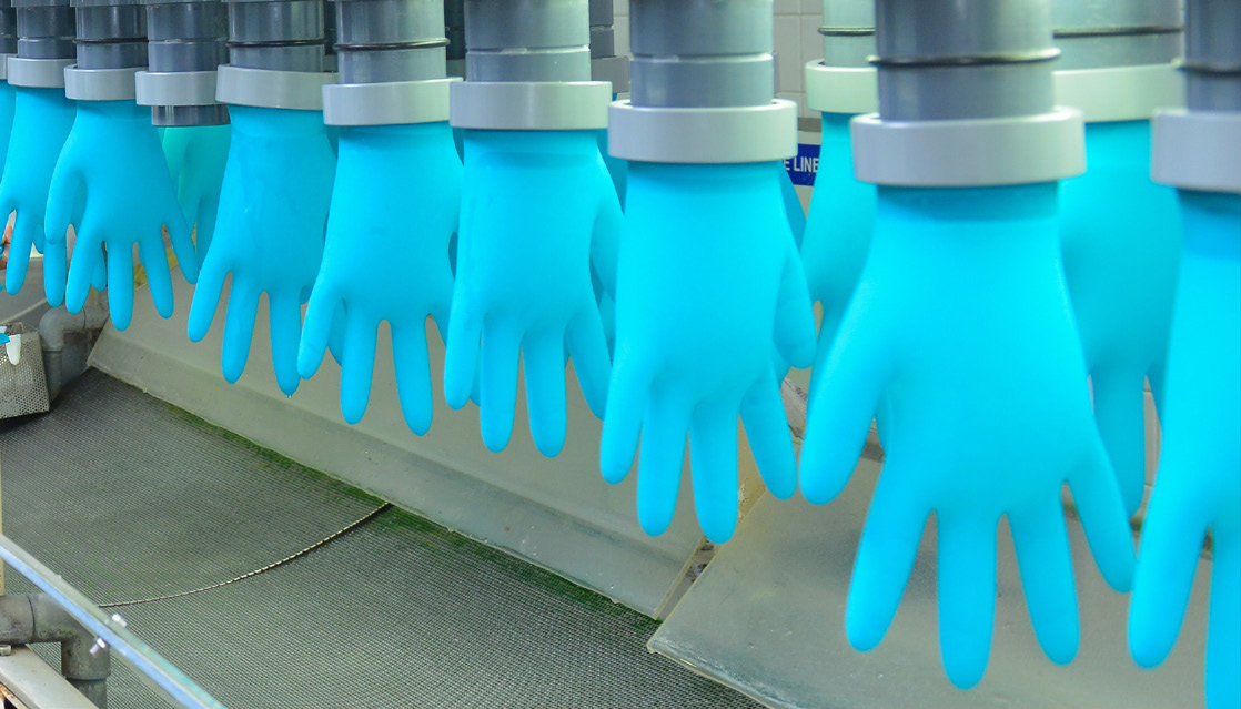 blue ansell gloves